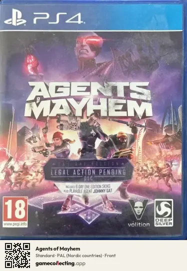 Agents of Mayhem PlayStation 4, Nordic countries box front