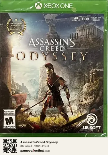 Assassin's Creed Odyssey Xbox One, NTSC box front