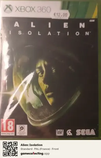 Alien: Isolation Xbox 360, France box front