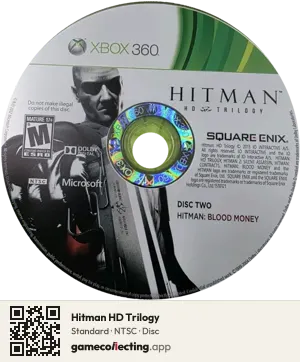 Hitman HD Trilogy Xbox 360, NTSC disc