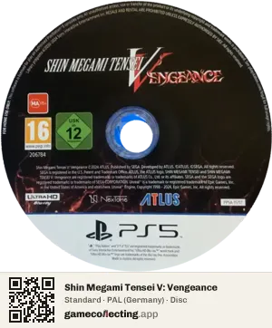 Shin Megami Tensei V: Vengeance PlayStation 5, PAL disc