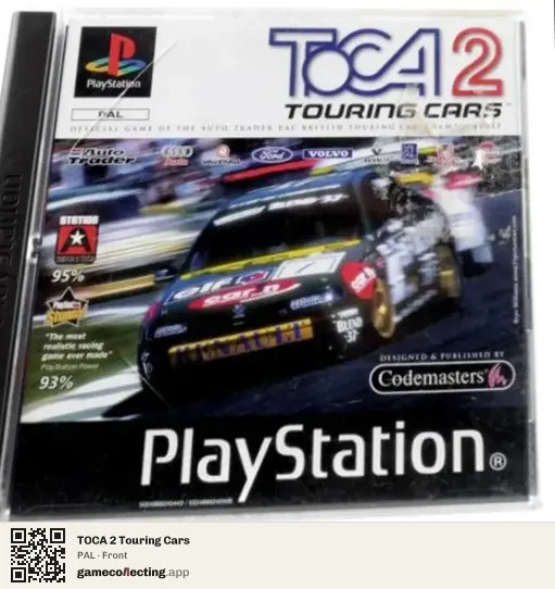 TOCA 2 Touring Cars PlayStation, PAL box front