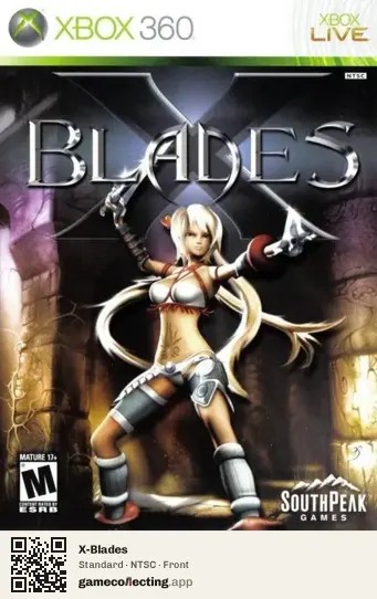 X-Blades Xbox 360, NTSC box front