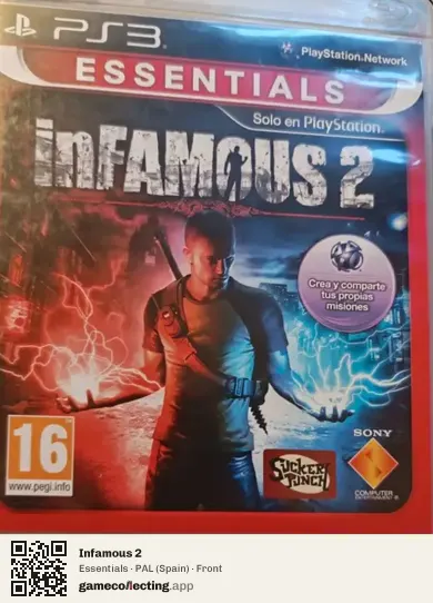 Infamous 2 PlayStation 3, Spain box front