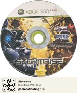 Stormrise Xbox 360, PAL disc