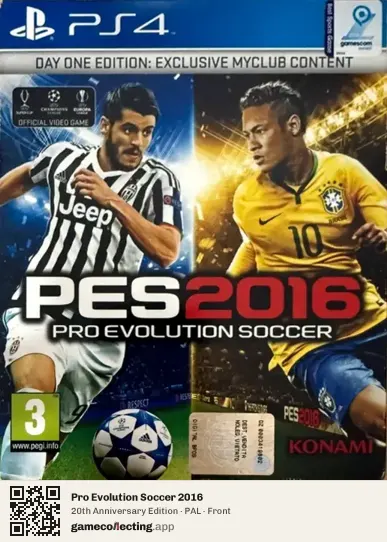 Pro Evolution Soccer 2016 PlayStation 4, PAL box front