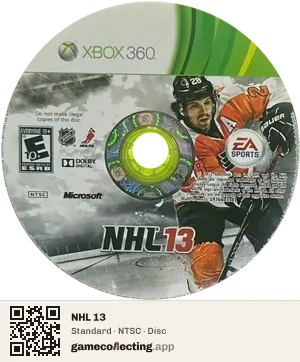 NHL 13 Xbox 360, NTSC disc
