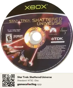 Star Trek: Shattered Universe Xbox, NTSC disc