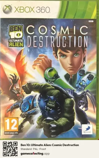 Ben 10: Ultimate Alien: Cosmic Destruction Xbox 360, PAL box front