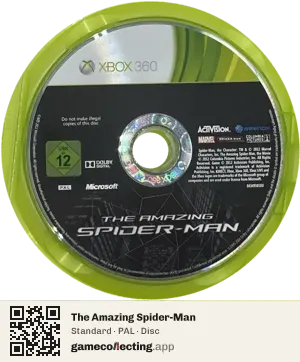The Amazing Spider-Man Xbox 360, PAL disc