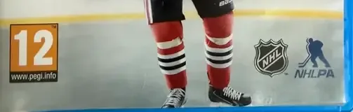 NHL 16, the PEGI square on its front