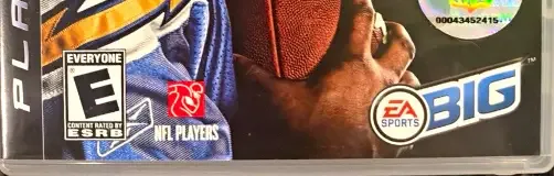 NFL Tour, the ESRB box on its front