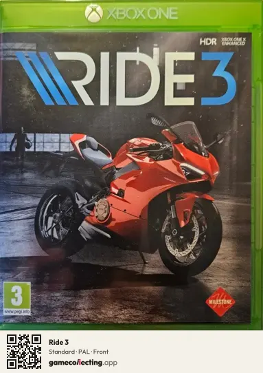 Ride 3 Xbox One, PAL box front