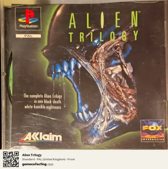 Alien Trilogy PlayStation, United Kingdom box front