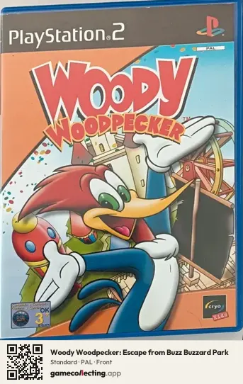 Woody Woodpecker: Escape from Buzz Buzzard Park PlayStation 2, PAL box front