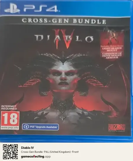 Diablo IV PlayStation 4, United Kingdom box front