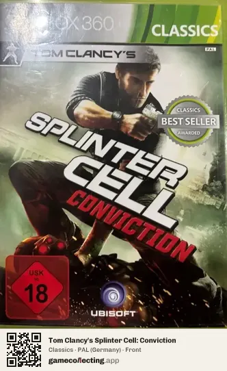Tom Clancy's Splinter Cell: Conviction Xbox 360, Germany box front