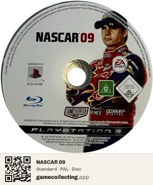 NASCAR 09 PlayStation 3, PAL disc