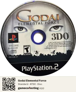 Godai Elemental Force PlayStation 2, NTSC disc