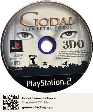 Godai Elemental Force PlayStation 2, NTSC disc