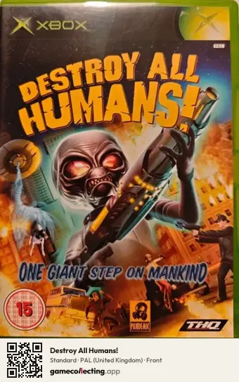 Destroy All Humans! Xbox, United Kingdom box front