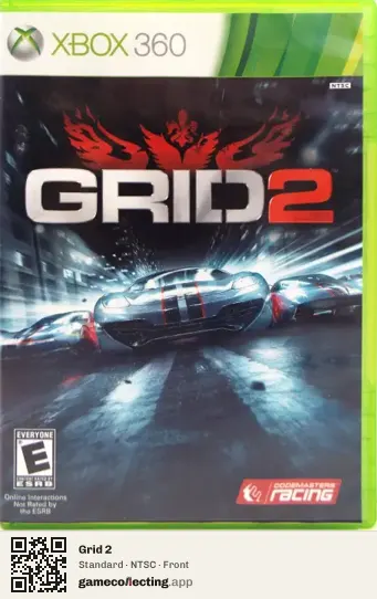 Grid 2 Xbox 360, NTSC box front