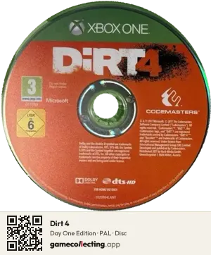 Dirt 4 Xbox One, PAL disc