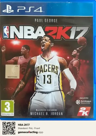 NBA 2K17 PlayStation 4, PAL box front