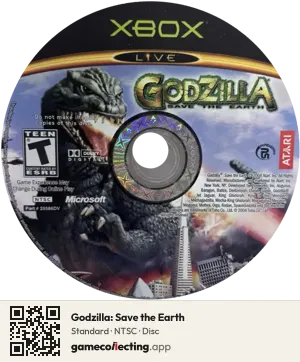Godzilla: Save the Earth Xbox, NTSC disc
