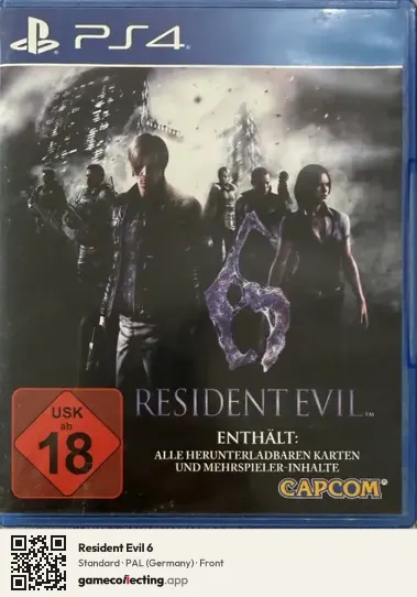 Resident Evil 6 PlayStation 4, Germany box front