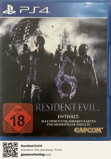 Resident Evil 6 PlayStation 4, Germany box front