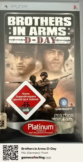 Brothers in Arms: D-Day PlayStation Portable, Germany box front