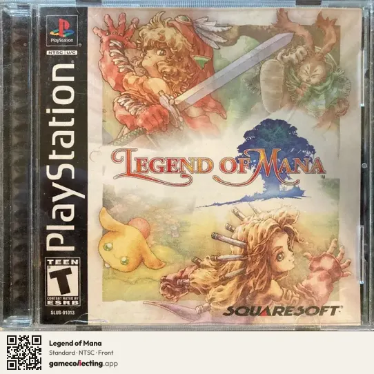 Legend of Mana PlayStation, NTSC box front