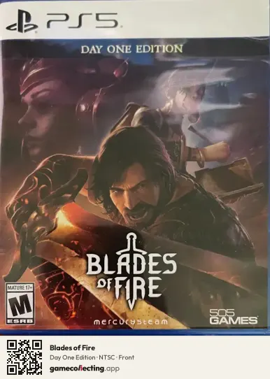Blades of Fire PlayStation 5, NTSC box front