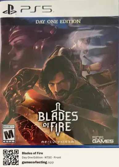 Blades of Fire PlayStation 5, NTSC box front