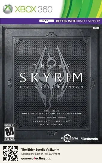 The Elder Scrolls V: Skyrim Xbox 360, NTSC box front