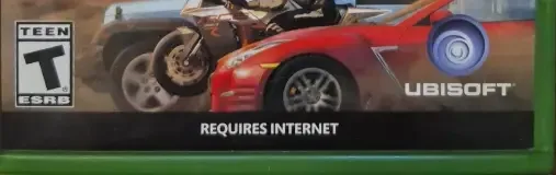 The Crew, the ESRB box on its front