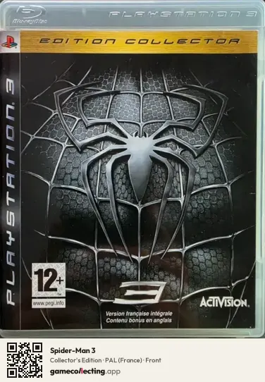 Spider-Man 3 PlayStation 3, France box front