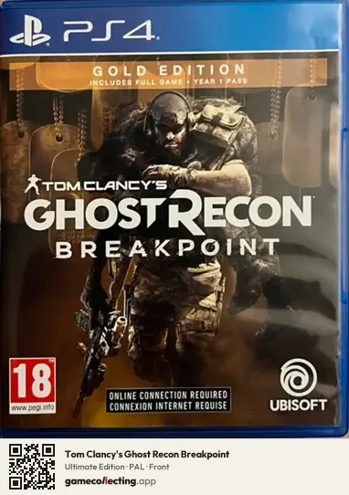 Tom Clancy's Ghost Recon Breakpoint PlayStation 4, PAL box front