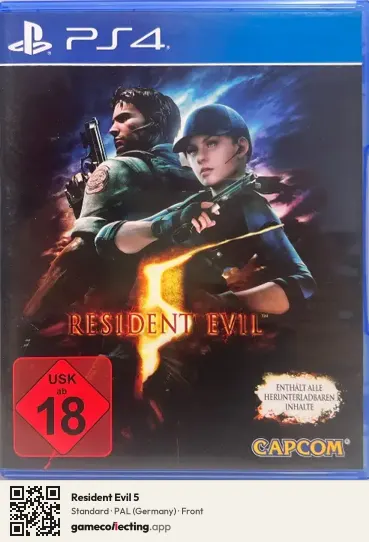 Resident Evil 5 PlayStation 4, Germany box front