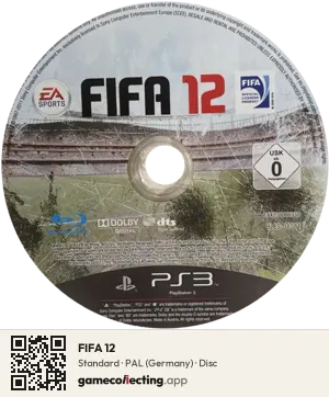 FIFA 12 PlayStation 3, PAL disc
