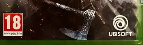 Assassin's Creed Valhalla, the PEGI square on its front