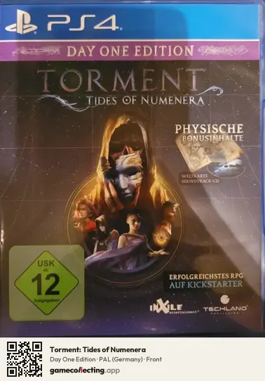 Torment: Tides of Numenera PlayStation 4, Germany box front
