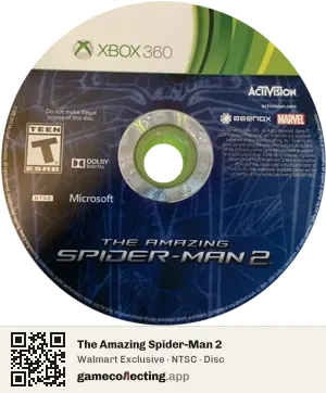 The Amazing Spider-Man 2 Xbox 360, NTSC disc