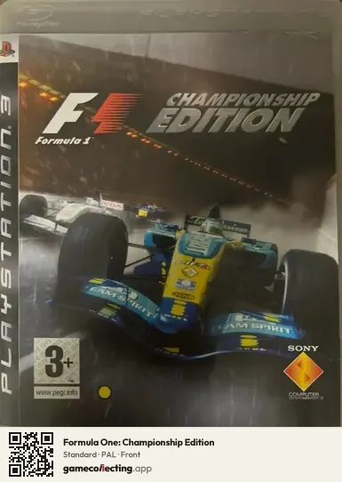 Formula One: Championship Edition PlayStation 3, PAL box front