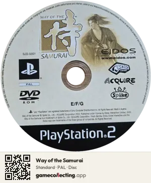Way of the Samurai PlayStation 2, PAL disc