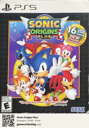 Sonic Origins Plus PlayStation 5, NTSC box front