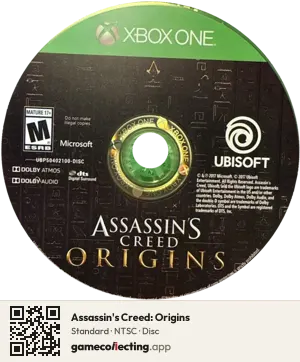 Assassin's Creed: Origins Xbox One, NTSC disc