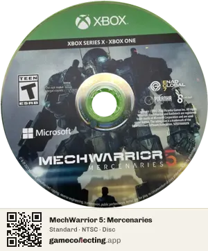 MechWarrior 5: Mercenaries Xbox One, NTSC disc
