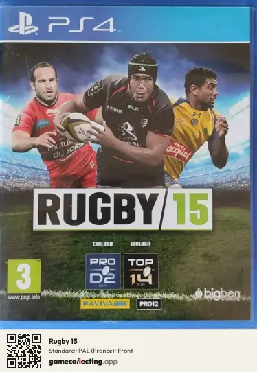 Rugby 15 PlayStation 4, France box front